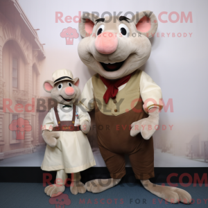 Beige Ratatouille maskot...