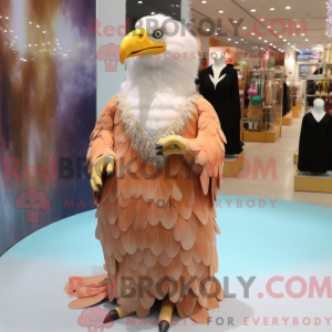 Peach Bald Eagle mascot...