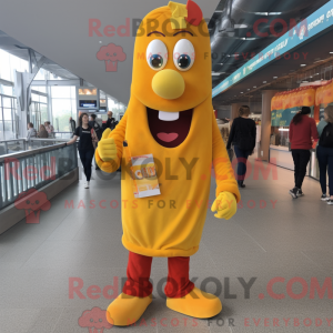 Yellow Currywurst mascot...