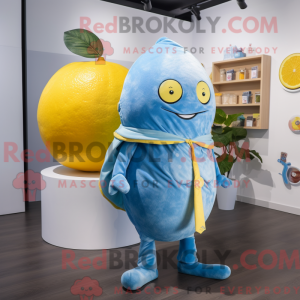 Blue Lemon maskot kostume...