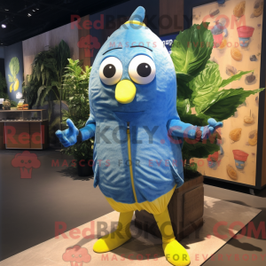 Blue Lemon mascot costume...