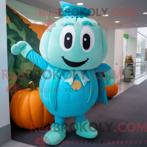 Cyan Pumpkin maskot...