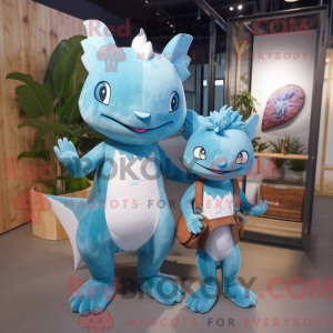 Cyan Axolotls maskot...