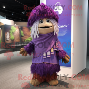 Purple Chief mascot costume...
