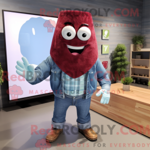 Maroon Raspberry mascot...