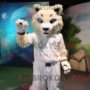 Creme Lynx maskot kostume...