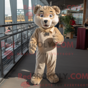 Beige Puma-maskotdraktfigur...