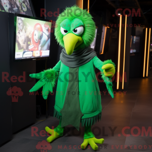 Green Harpy mascot costume...
