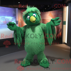 Grøn Harpy maskot kostume...