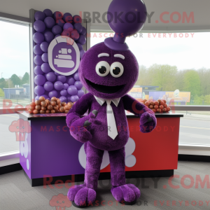 Purple Meatballs maskot...