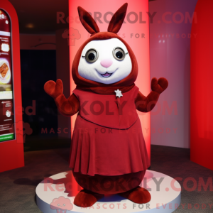 Maroon Rabbit maskot...