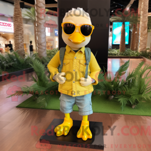 Gul Gosling maskot kostume...