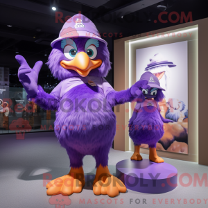Purple Harpy mascot costume...