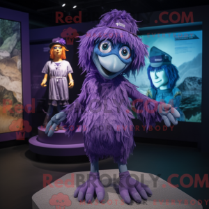 Lilla Harpy maskot kostume...