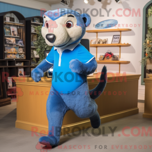 Blå Mongoose maskot...