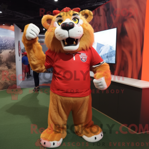 Red Sabeltand Tiger maskot...