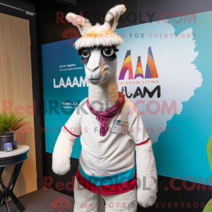 Lamamaskotdraktfigur kledd...