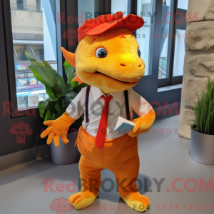 Orange Axolotls mascot...