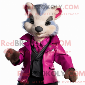 Magenta Ferret mascot...