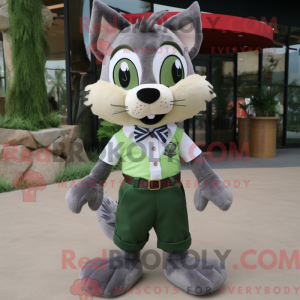 Olive Lynx mascot costume...