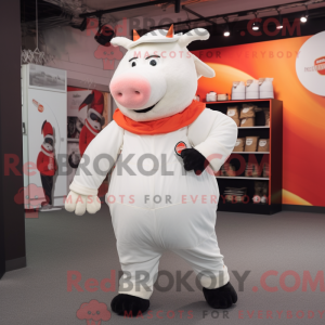White Sow mascot costume...
