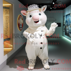 White Sow mascot costume...