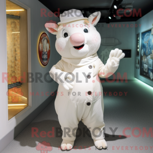 White Sow mascottekostuum...