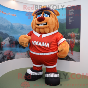 Strongman-Maskottchen-Kostü...