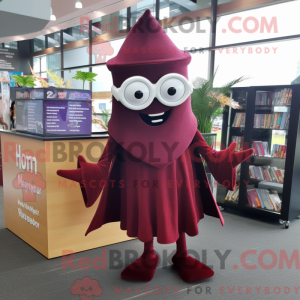 Maroon Ray mascottekostuum...