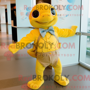 Gul havskildpadde maskot...