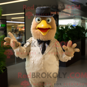 Tan Hens mascot costume...