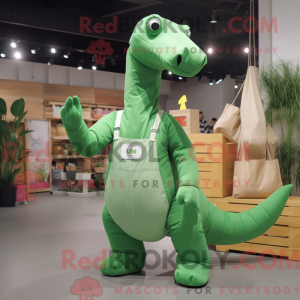 Green Brachiosaurus mascot...