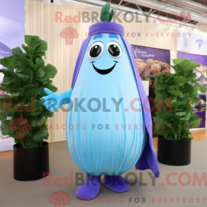 Sky Blue Eggplant mascot...