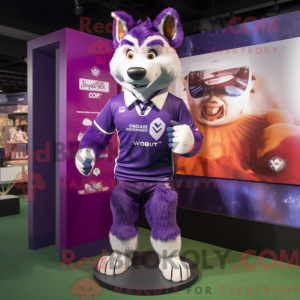 Purple Fox-maskotdraktfigur...