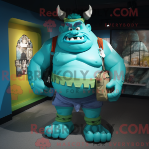 Turquoise Ogre mascot...