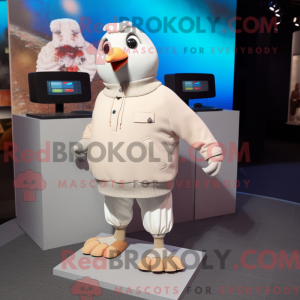Maskottchenkostüm Beige...