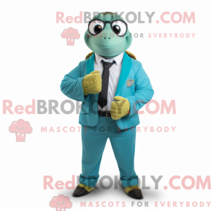 Teal Sea Turtle mascot...