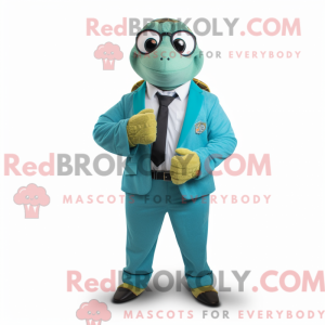 Teal Sea Turtle Maskottchen...