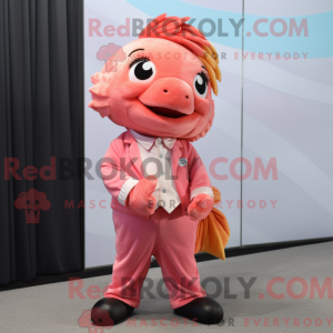 Máscara rosa gullfisk com...