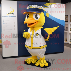 Navy Canary mascot costume...