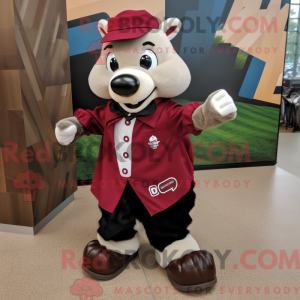 Maroon Badger mascot...