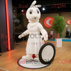 White Unicyclist mascot...