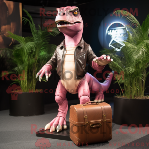 Pink Tyrannosaurus maskot...