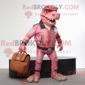 Pink Tyrannosaurus mascot...