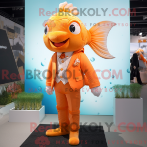 Orange Goldfish maskot...
