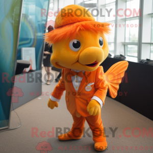 Orange Goldfish mascot...