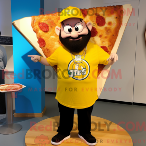 Yellow Pizza Slice mascot...