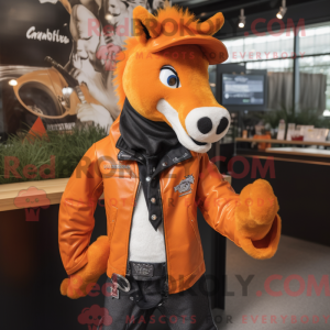 Orange Mare maskot kostume...