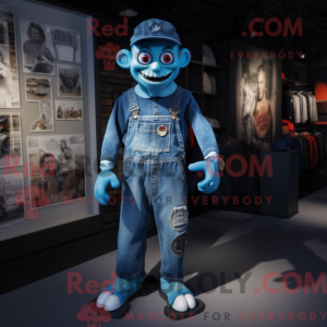 Blue Undead mascot costume...