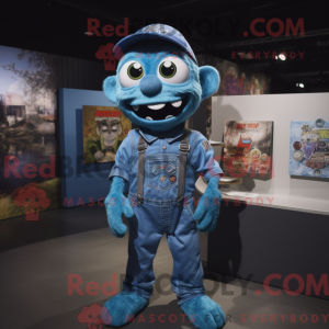 Blue Undead mascot costume...